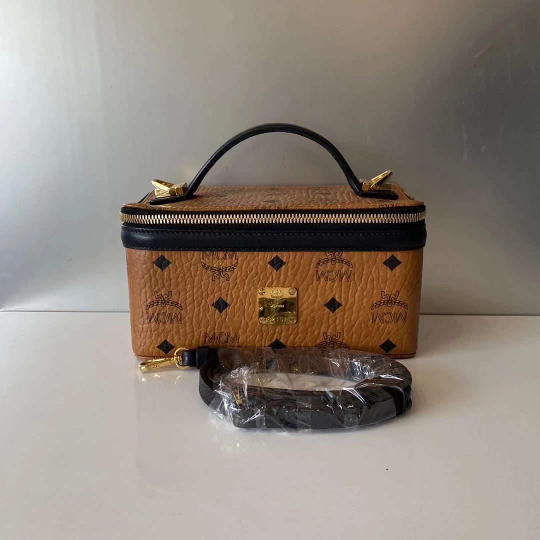 99新 MCM 手提盒子包 陈辰奢选