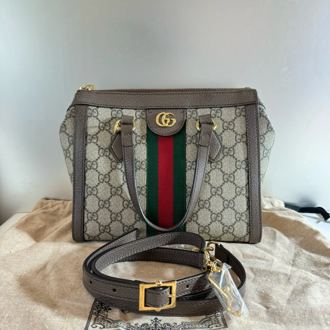 99新 GUCCI/古驰 OP老花手提邮差包 99新 陈辰奢选
