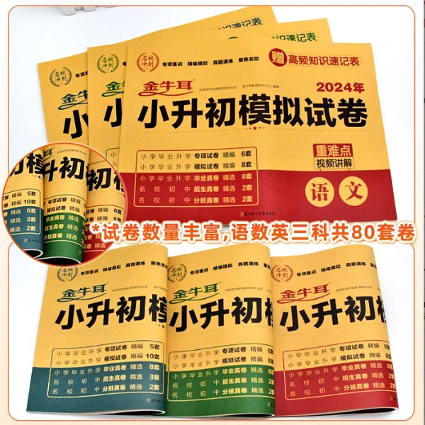 小升初名校模拟试卷测试卷语文数学英语重难点视频讲解名校冲刺