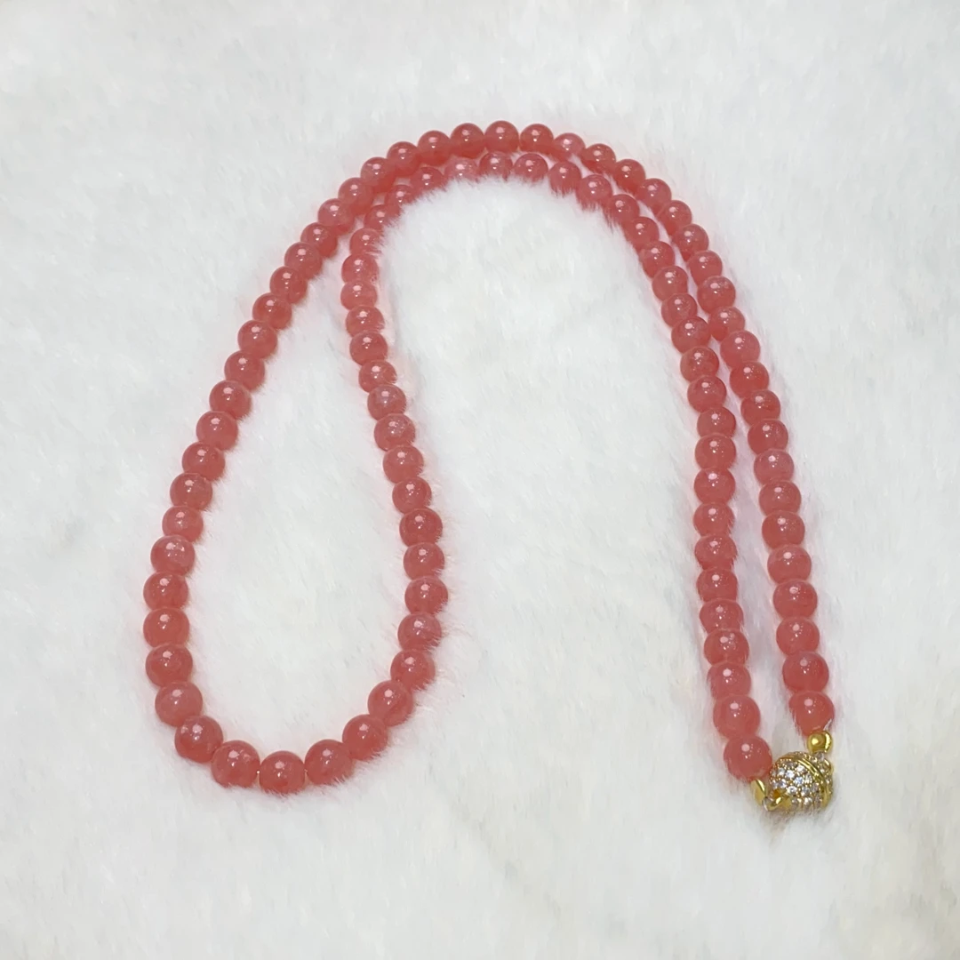 红纹石项链时尚精致日常气质百搭