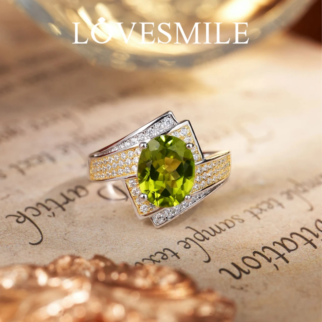S925银橄榄石戒指精美时尚气质轻奢设计款