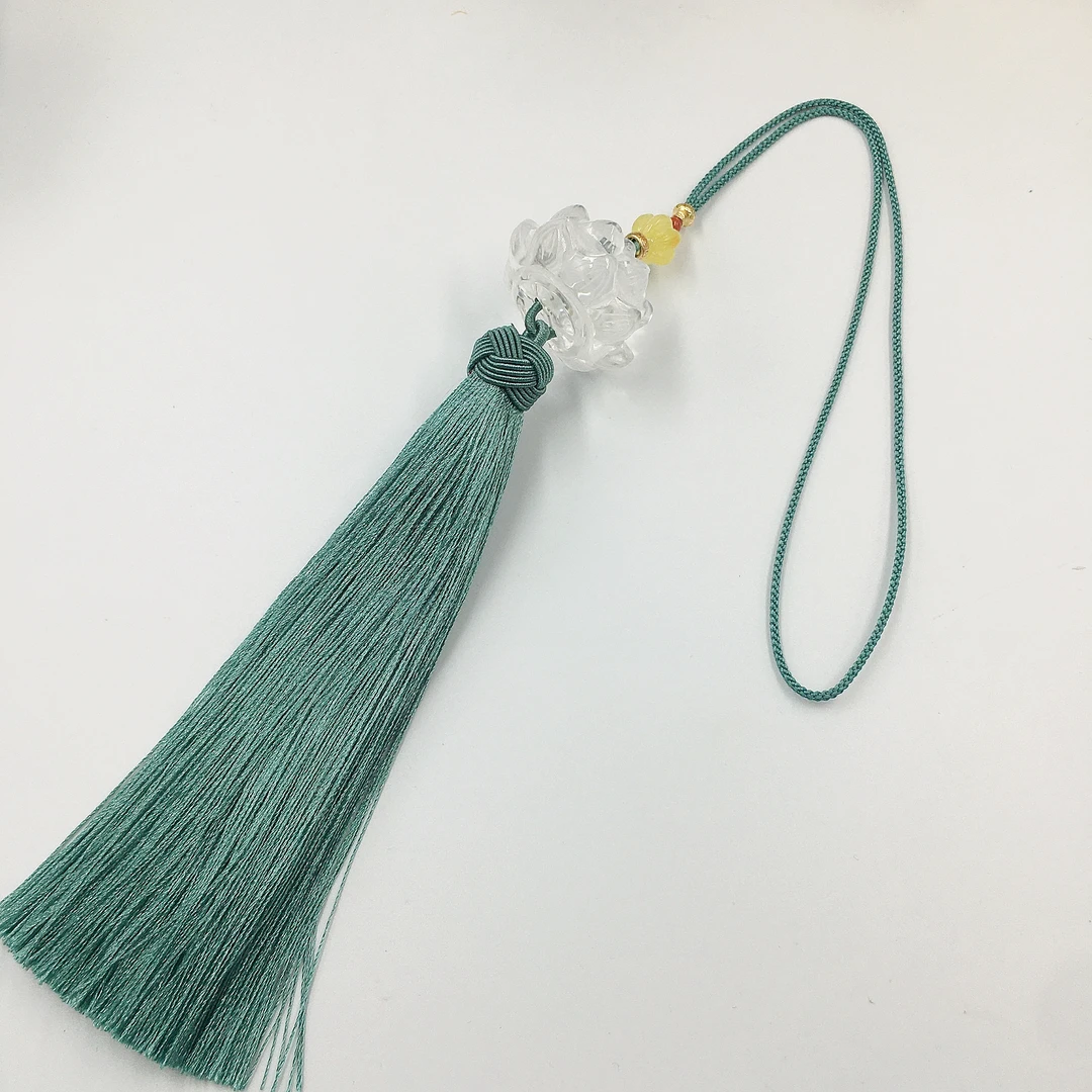 白水晶挂件莲花精美