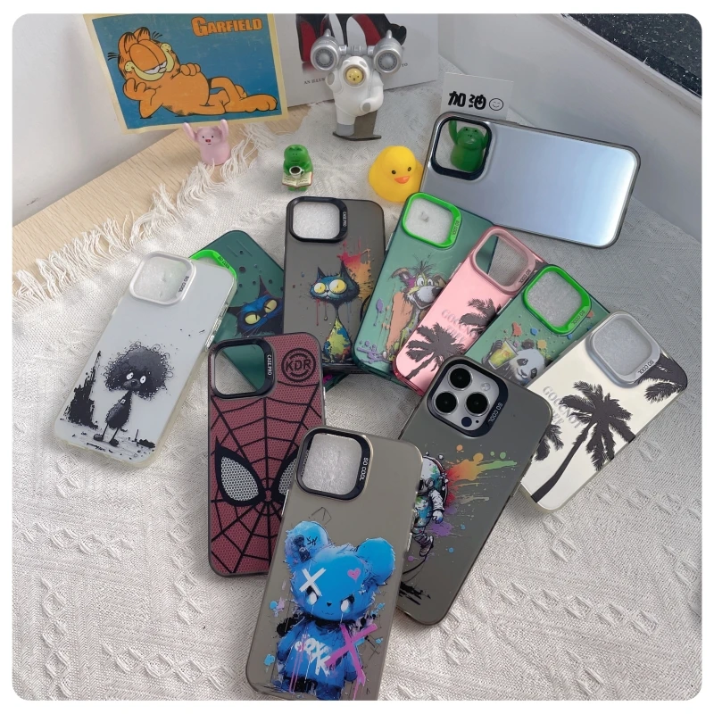 潮牌网红手机壳适用苹果15promax/14/13/12可爱创意11个性卡通ins