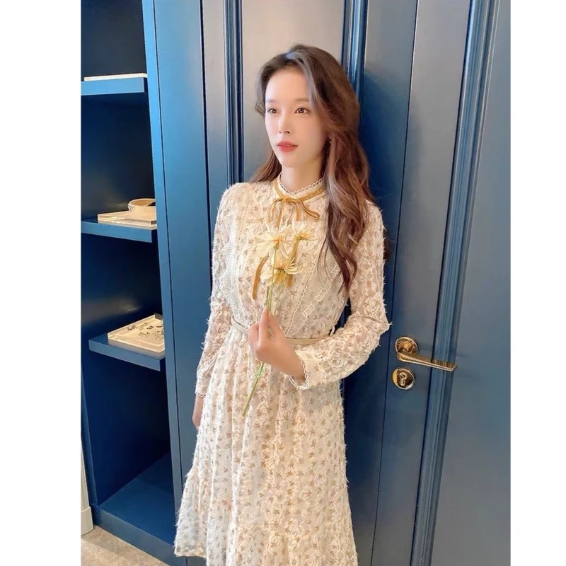 【古蔓诗清仓】3189连衣裙女春秋装2024年气质收腰