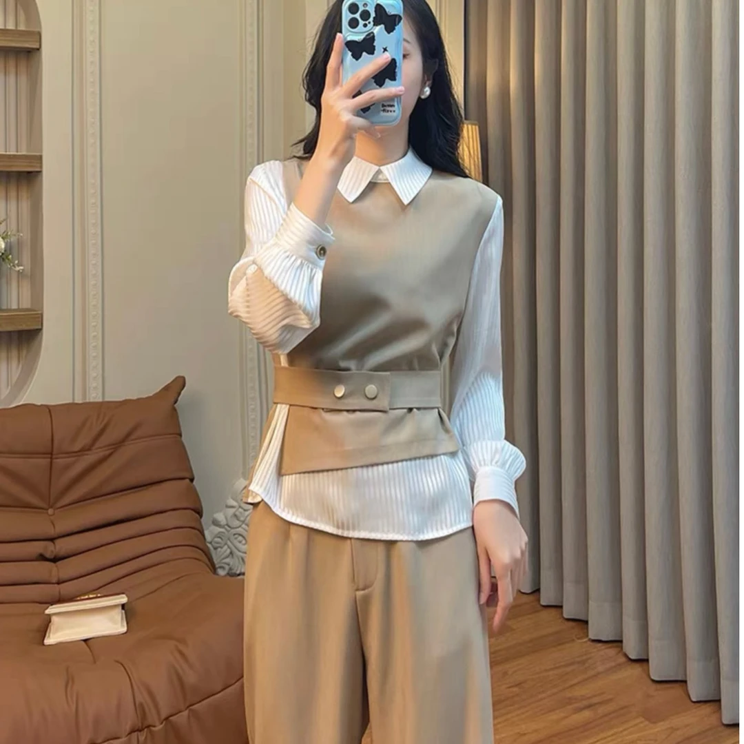 【古蔓诗福利   明天发货】6172女装两件套收腰套装
