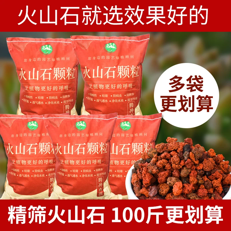 云南腾冲天然火山石颗粒兰花铺面养鱼水族缸垫底专用植料