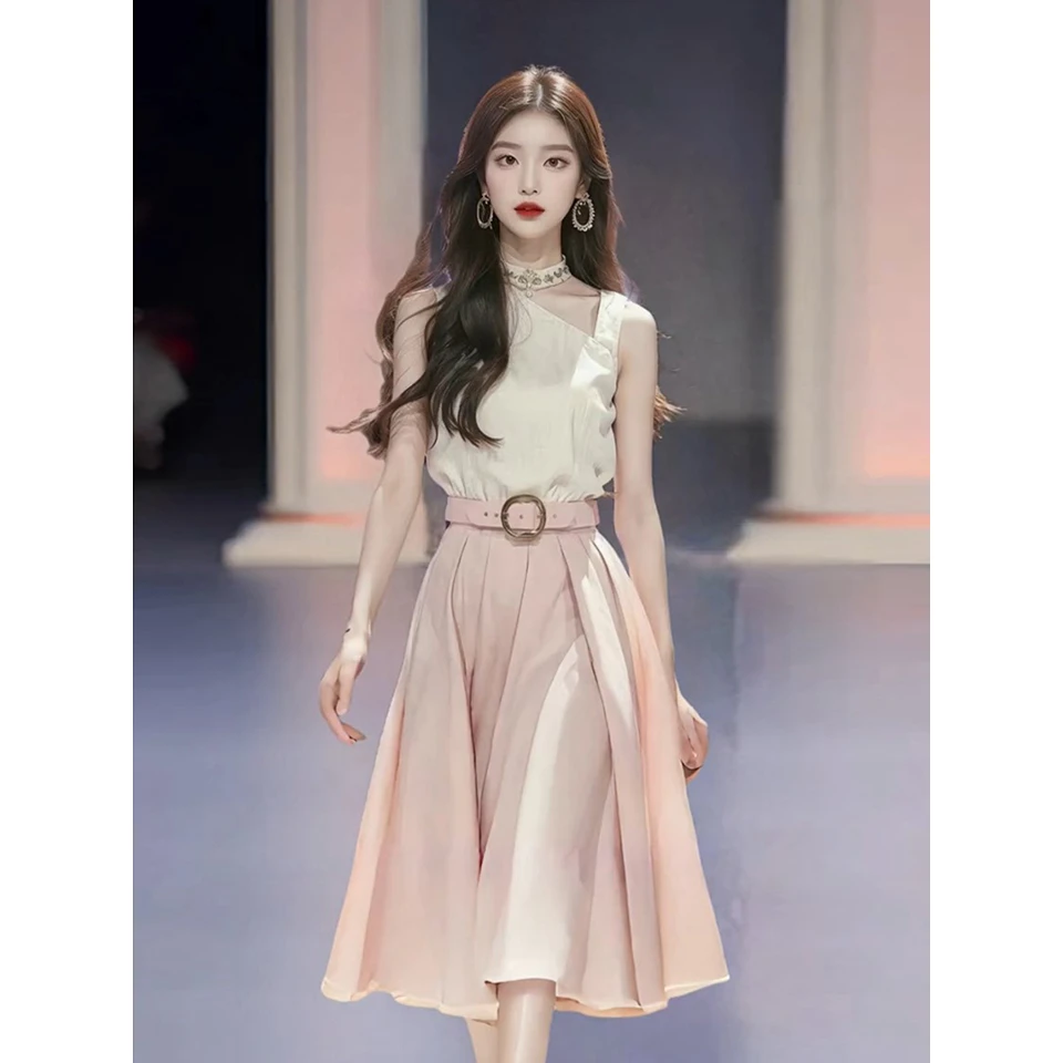 今年流行的漂亮套装裙2024气质女装减龄盐系轻熟高级感衬衫两件套