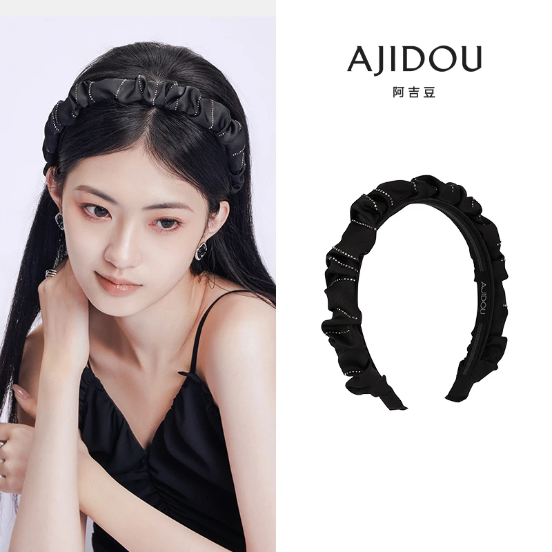 AJIDOU阿吉豆璀璨闪耀时尚水钻发箍百搭简约发饰【MYA】