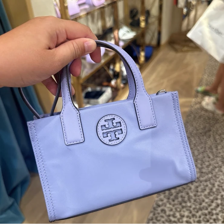 TORY BURCH 汤丽柏琦 Ella 双T标志镂空 迷你 斜挎包 18*12.5*6.5