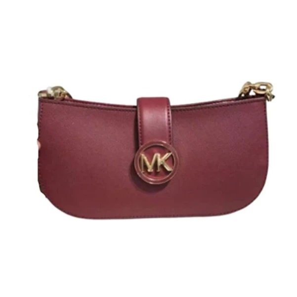 Michael Kors迈克高仕 MK Carmen  法棍 单肩包 紫红色22*12*7