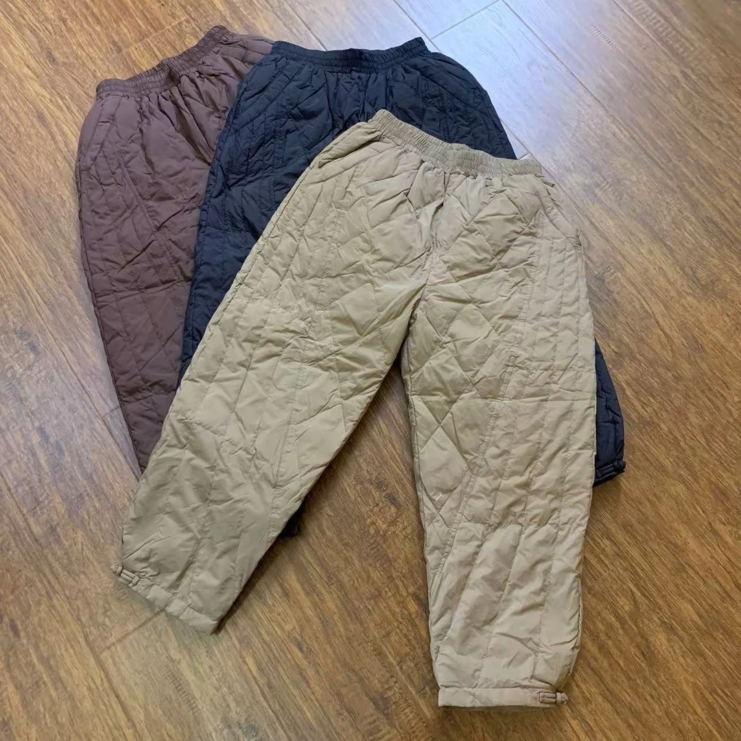 （现货）新款九分盘扣羽绒裤