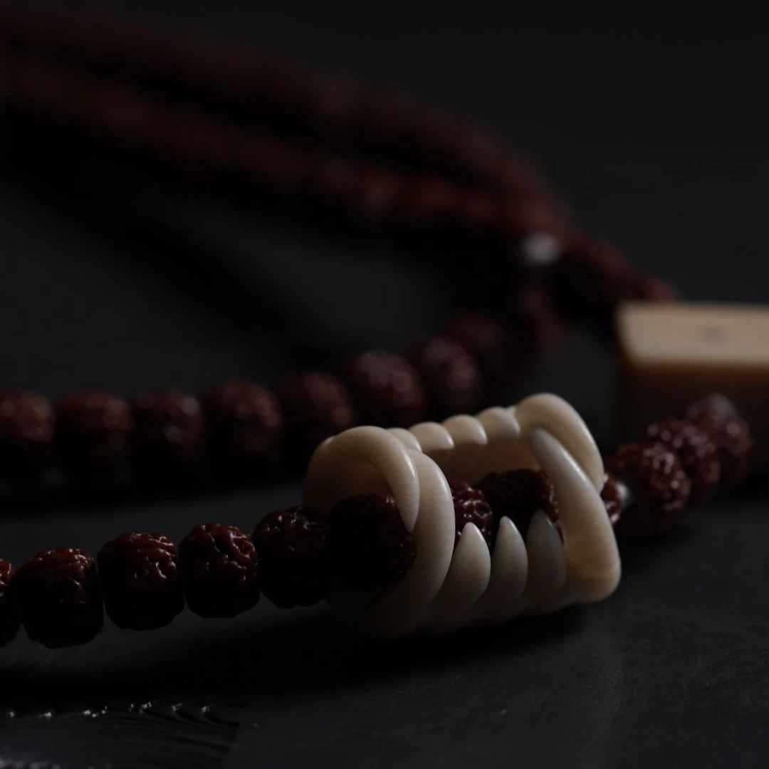 鹿角趣味雕刻镂空吞噬桶珠DIY搭配趣味配饰