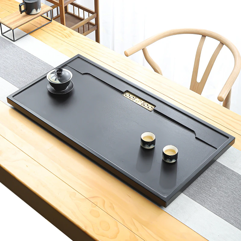 天然乌金石茶盘家用2025新款大号茶海客厅高档功夫一体石材茶托盘