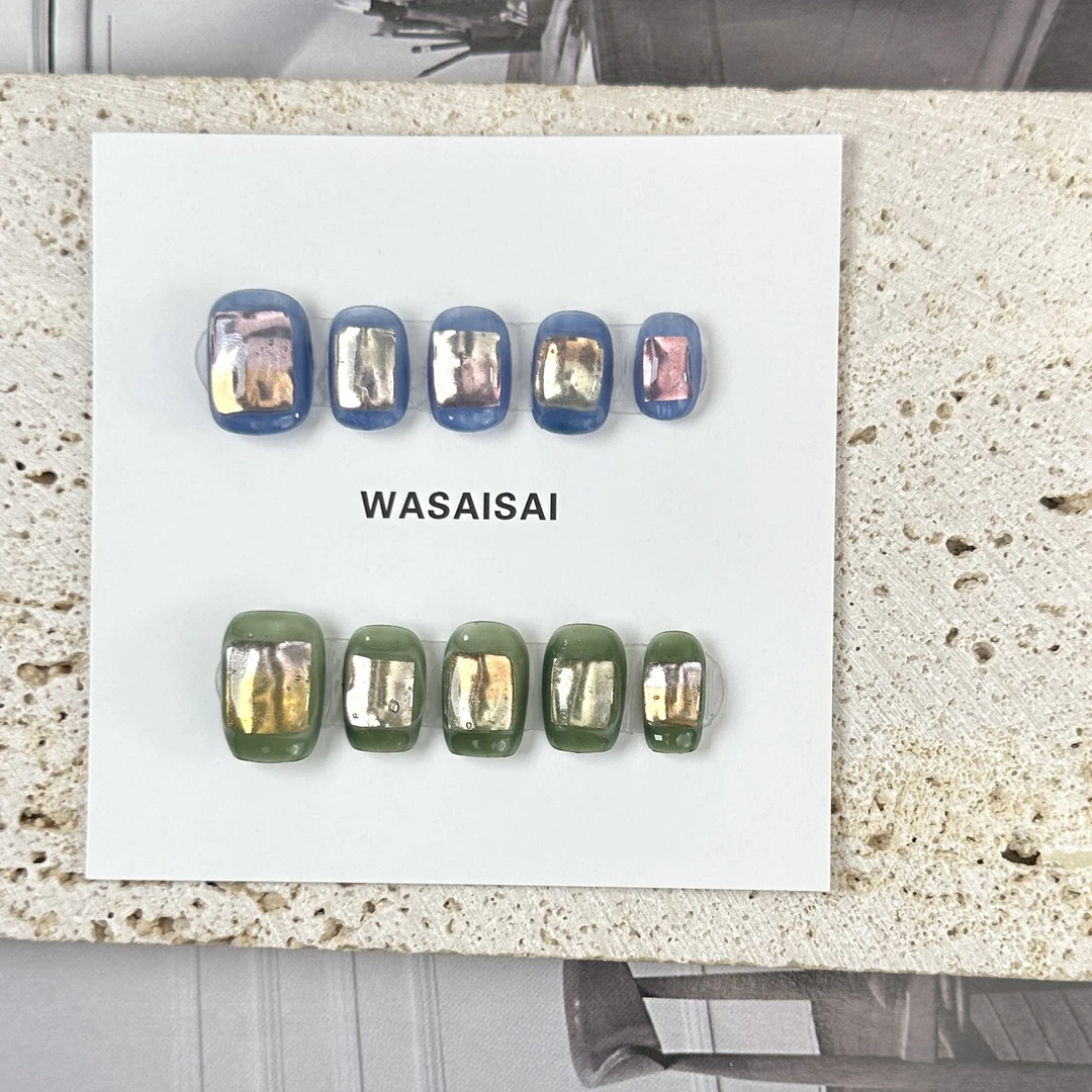 【青出于蓝】孤品 哇噻噻轻奢纯手工美甲高级气质定制穿戴甲显白