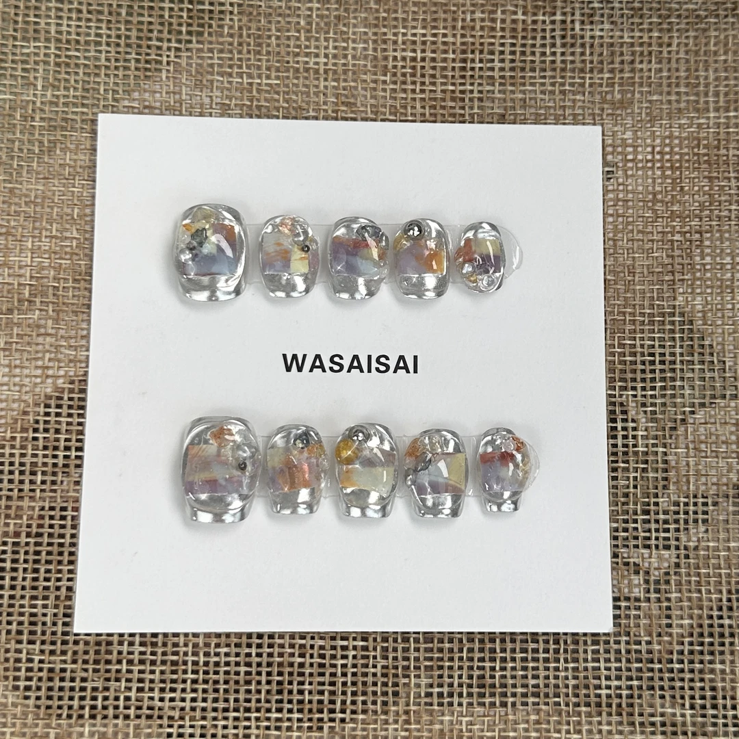 【云海山河】哇噻噻轻奢多巴胺纯手工美甲高级气质定制穿戴甲显白