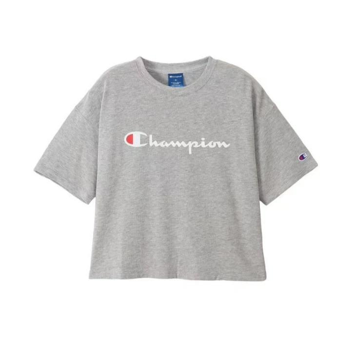 Champion logo印花小标刺绣圆领套头直筒T恤女款CW-RS304-D3-C070