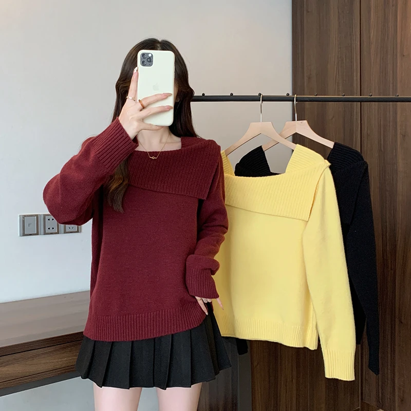 2024秋冬新款胖mm大码女时尚百搭软糯保暖针织上衣毛衣