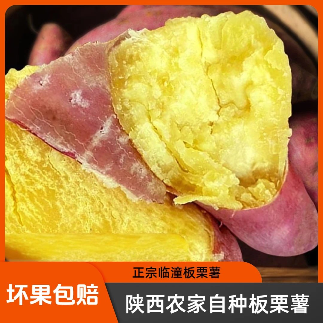 陕西农家自种临潼板栗薯黄心红薯番薯新鲜蔬菜白心地瓜山芋老式薯