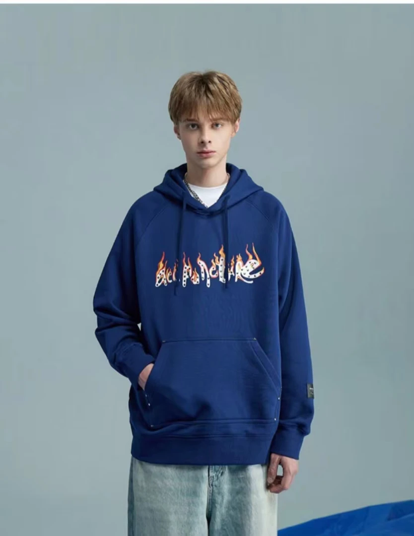 24年新款加绒火焰卫衣 男女同款65104