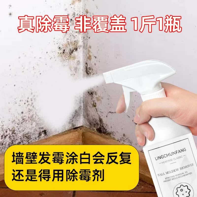 聆春坊家用墙体除霉剂卫生间发霉墙面霉斑墙角发黑墙纸墙壁去霉剂