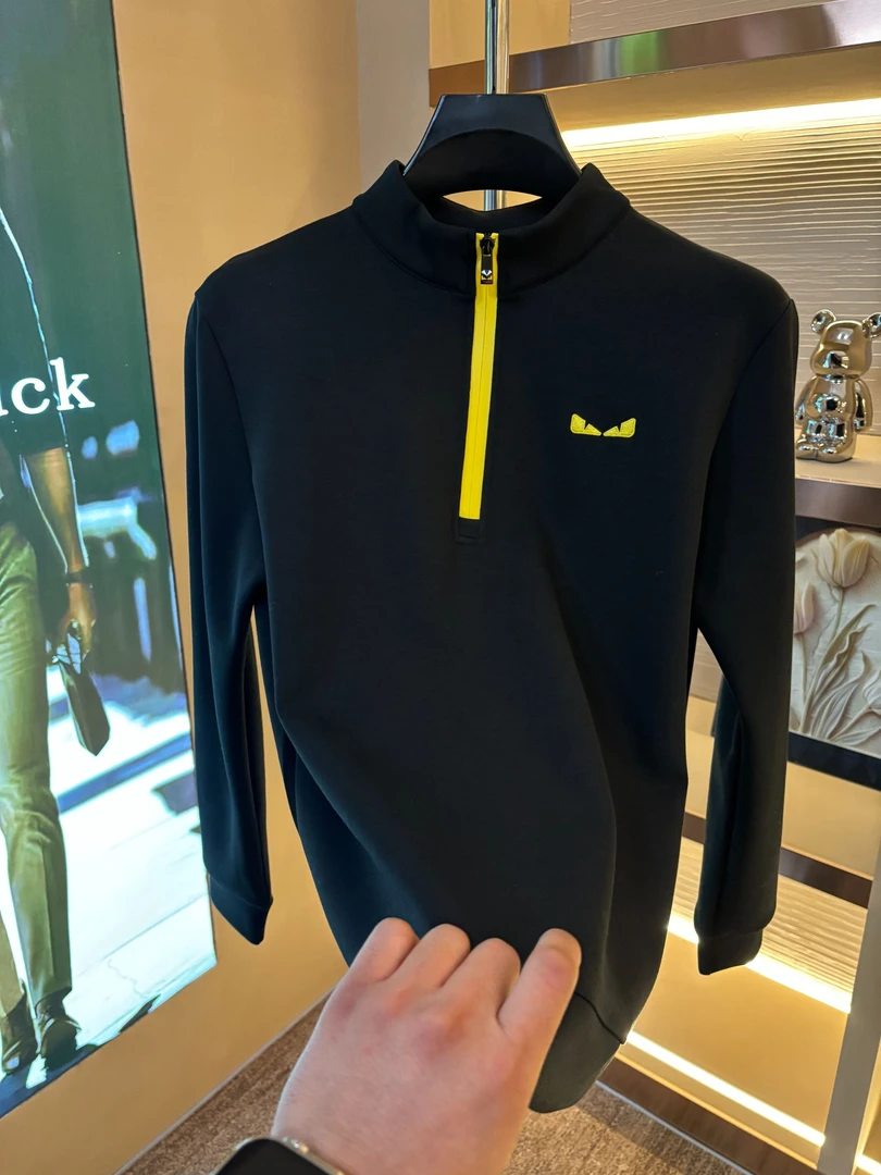 24秋冬新款时尚百搭男士走秀款怪兽系列休闲长袖拉链潮流卫衣6688