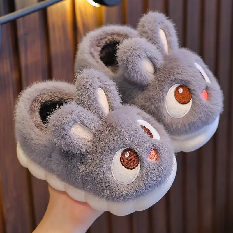 2024新款儿童棉拖鞋秋冬卡通可爱棉鞋加厚保暖室内毛绒亲子棉拖ZZ