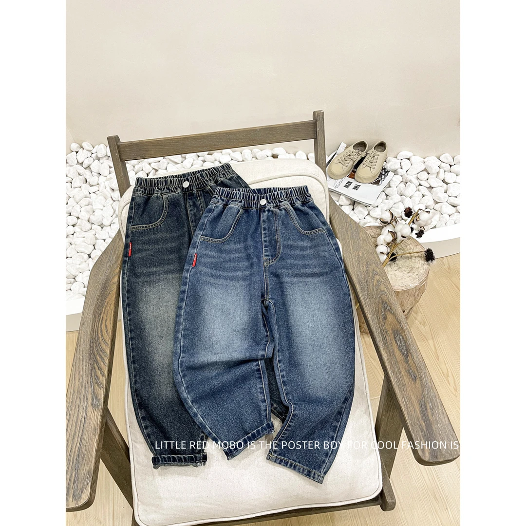 童装中大儿童男童男孩裤子春秋休闲新款牛仔裤MMK83301