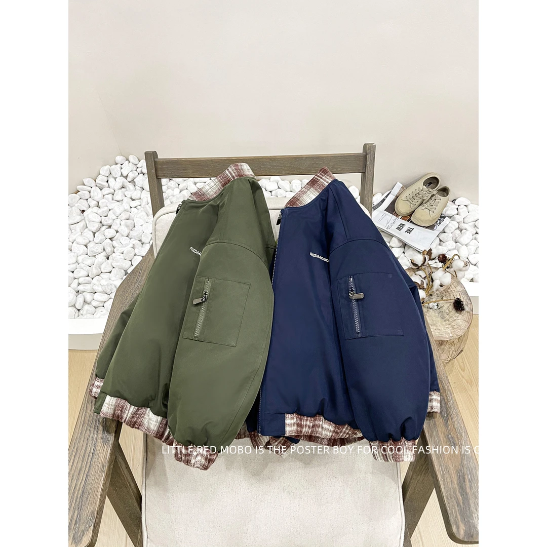 【现现】亲子款童装男童棉服加绒加厚2024秋冬新款儿童外套MMY84999