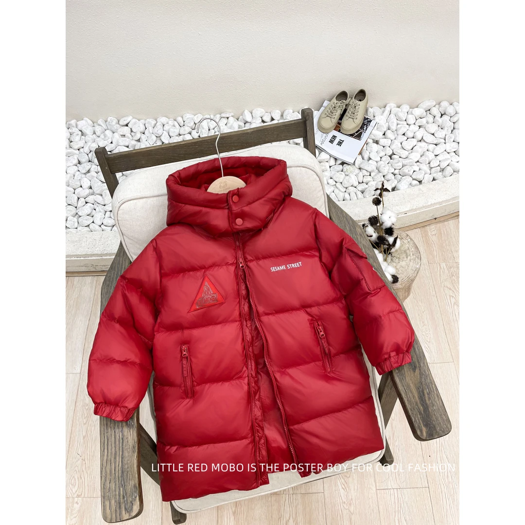 【现现】童装男儿童时尚休闲新国标90白鸭绒2023冬羽绒服ZDD3270