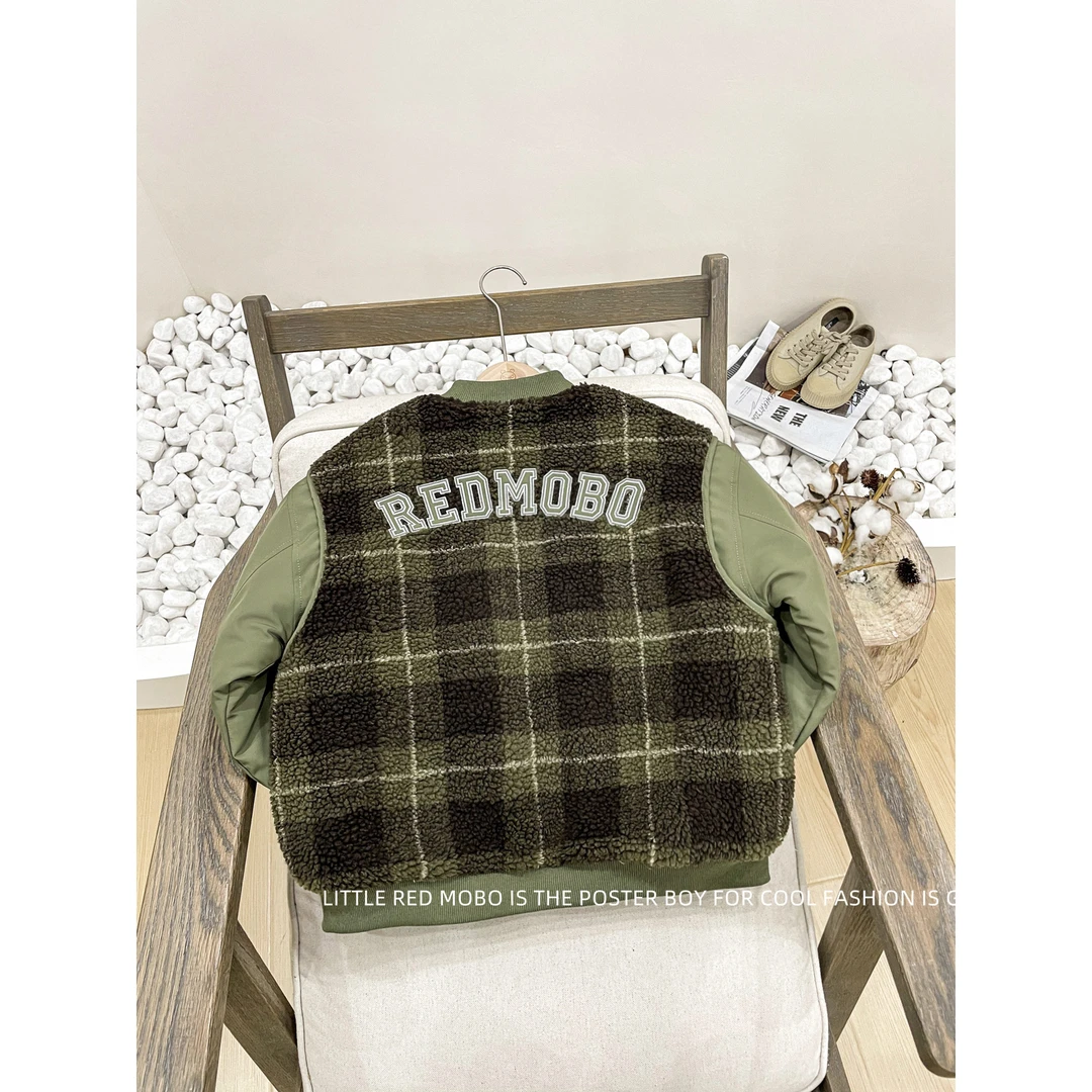 【现现】童装男童冬装加棉外套2024秋冬新款儿童棉服MMY841013