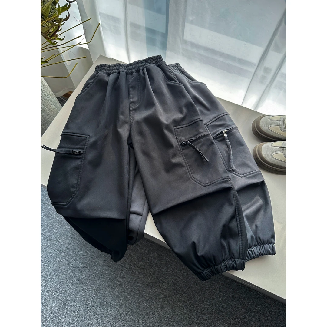 【现现】男童工装裤加绒加厚中大童2024冬装儿童保暖裤MMK84815