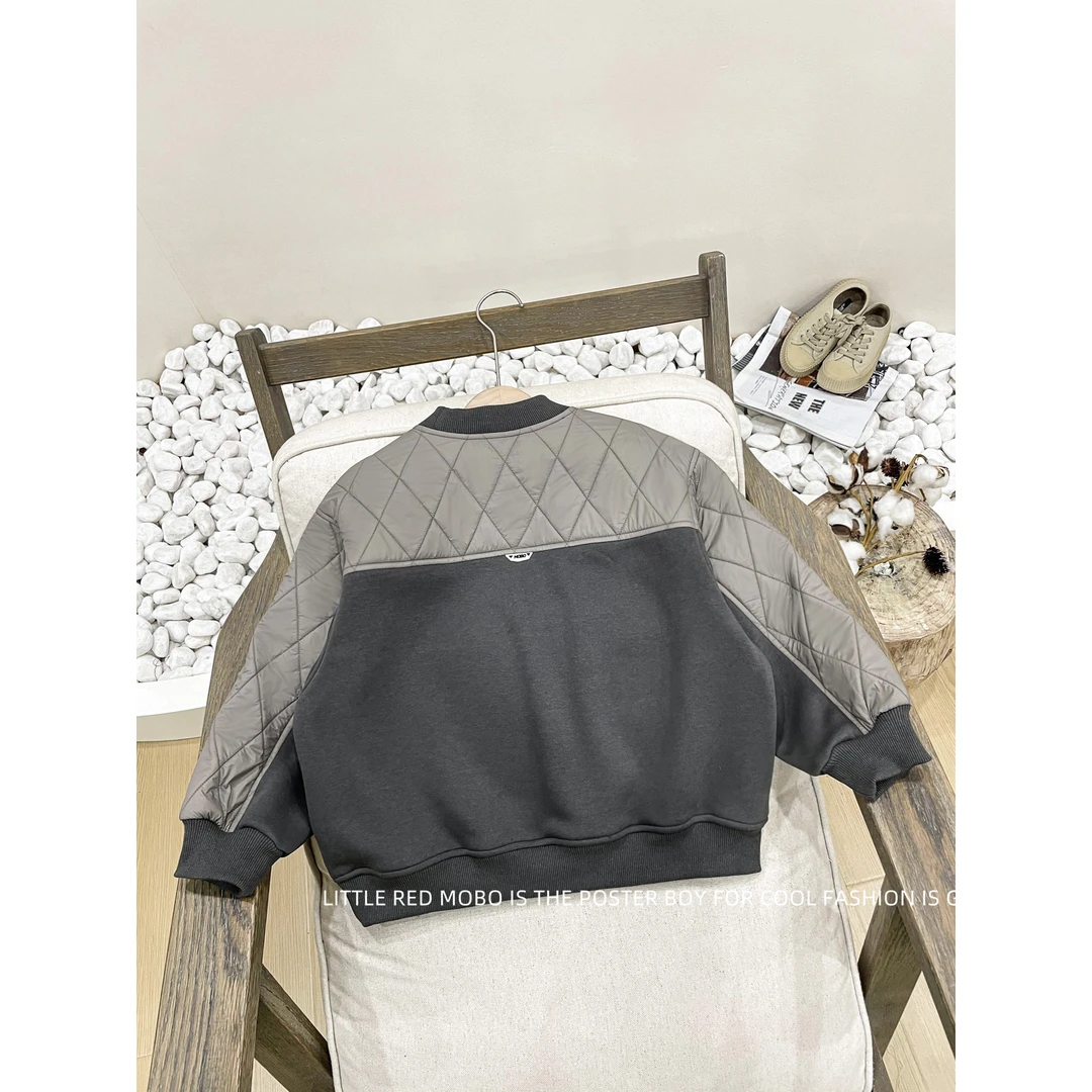 【现现】童装男中大儿童卫衣加绒亲子款2025新款冬季上衣MMY841348