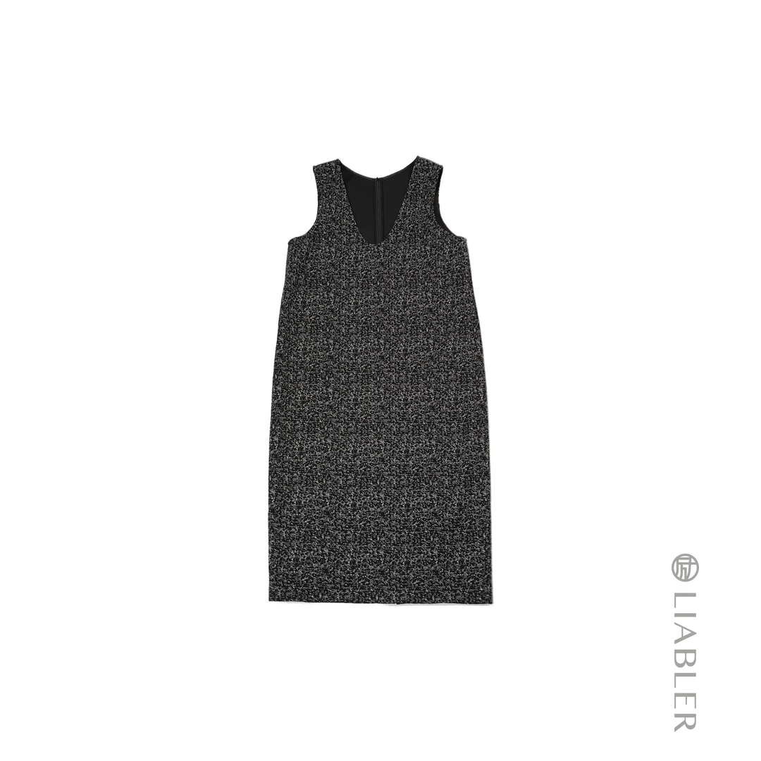 LIABLER/励 【晶莹雨霖】2024秋冬肌理感背心连衣裙 LAW245095D