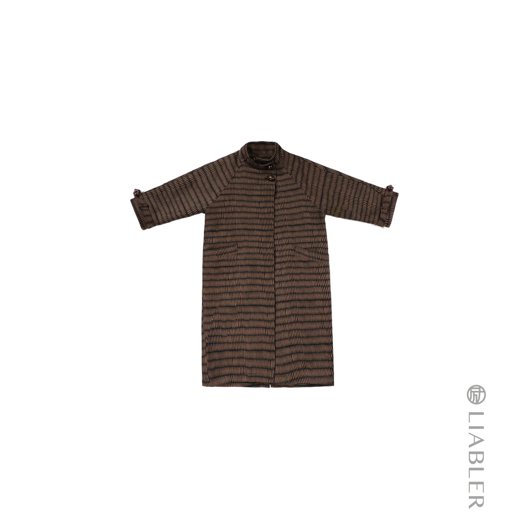 LIABLER/励 【旧残枝】2024秋冬复古几何斜襟外套 LAW24318S