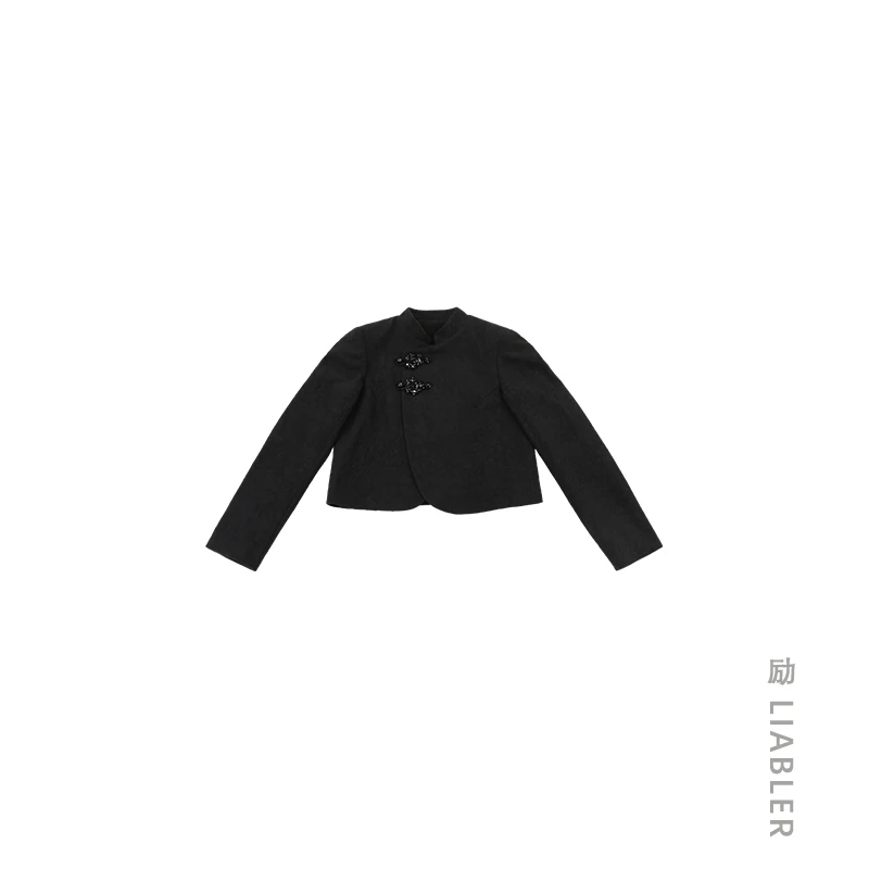 LIABLER/励【黛烟】2024早春国风设计盘扣短款外套 LSS24180S