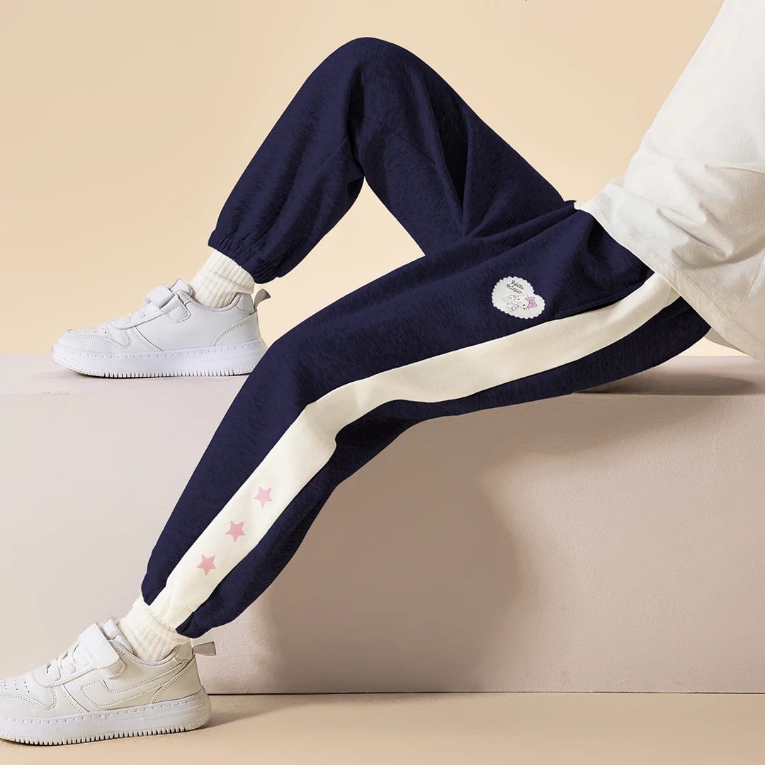 女童秋季休闲卫裤2024新款舒适轻柔洋气时髦中大童装裤子