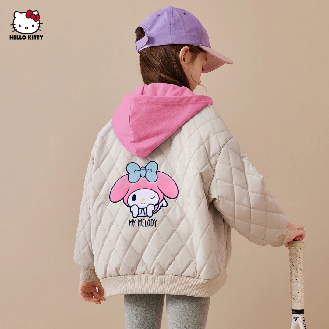 HELLO KITTY/凯蒂猫女童美乐蒂联名冬季棉服24新款夹棉热中大童装
