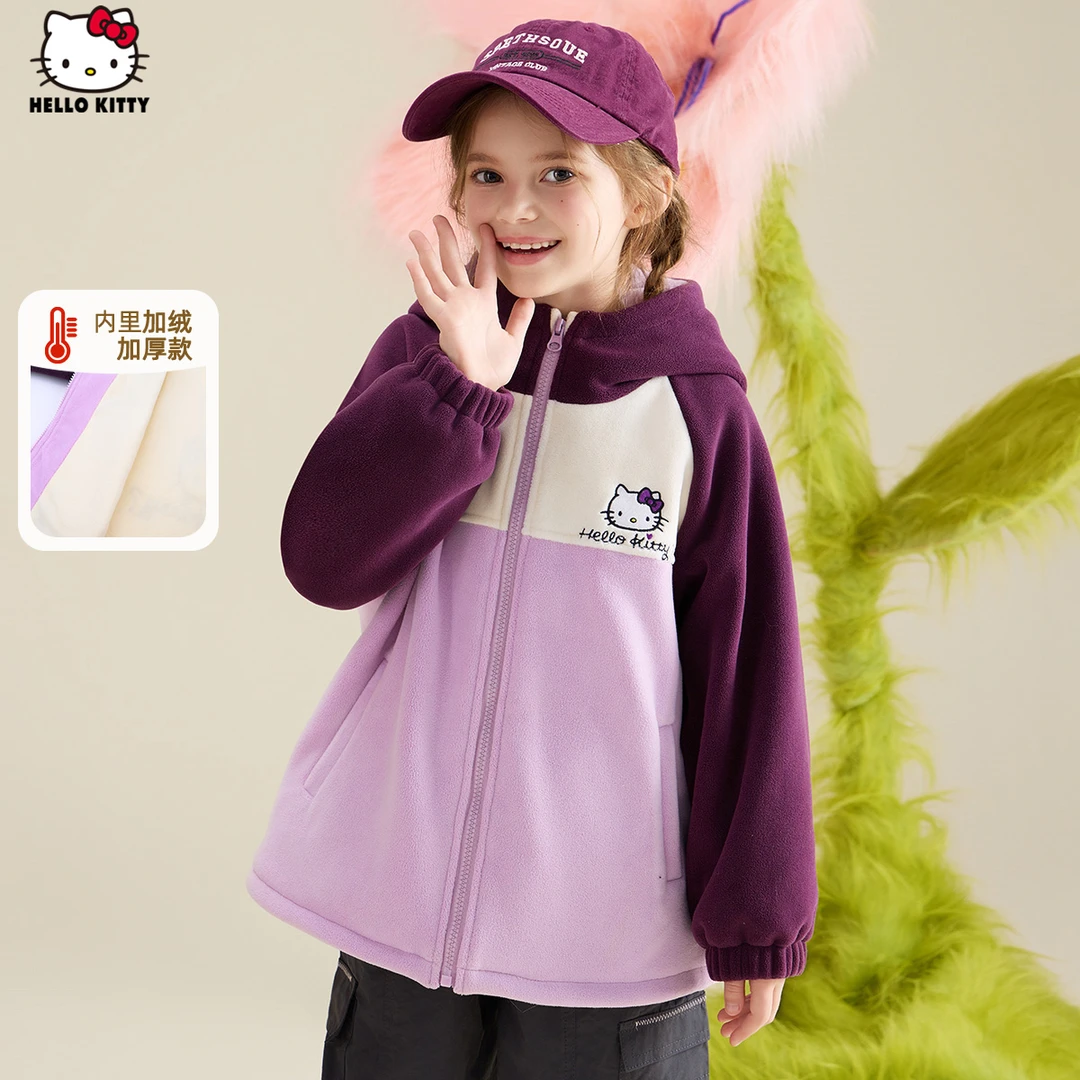 女童秋季新款外套2024年中大童款潮酷拼色洋气时髦运动休闲装