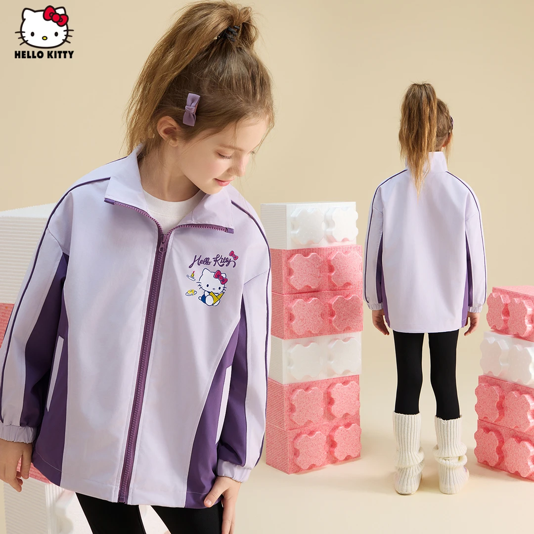 HELLO KITTY/凯蒂猫女童2024新款外套中大童外套儿童运动休闲秋装