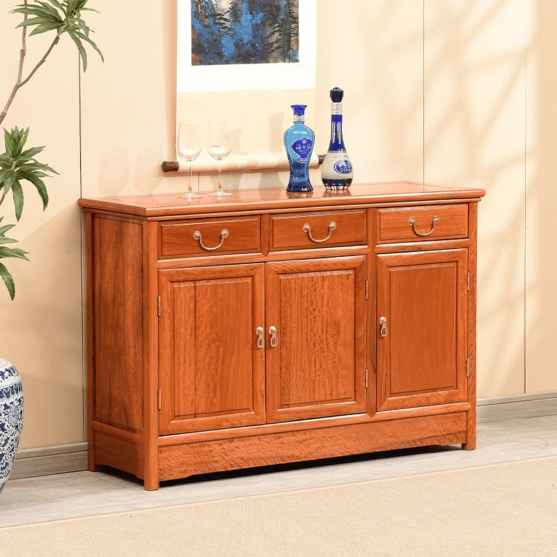 老挝花梨木边柜餐边柜置物柜储藏柜3抽3门柜