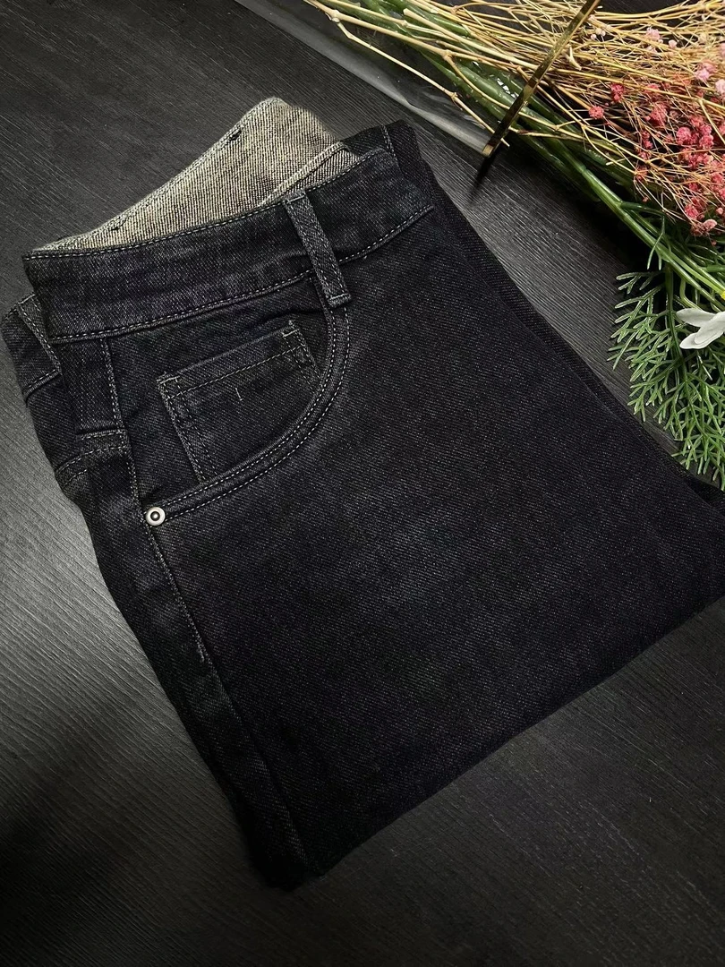 男士黑色深色水洗牛仔裤Z46298