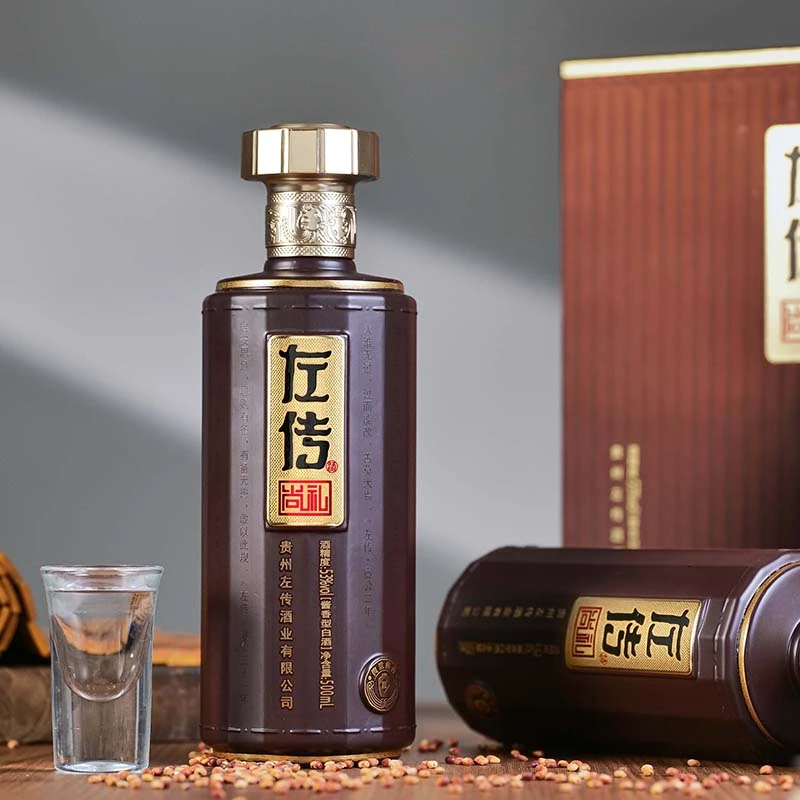 左传尚礼酱香型白酒茅台镇大曲坤沙工艺纯粮固态发酵53度500ml