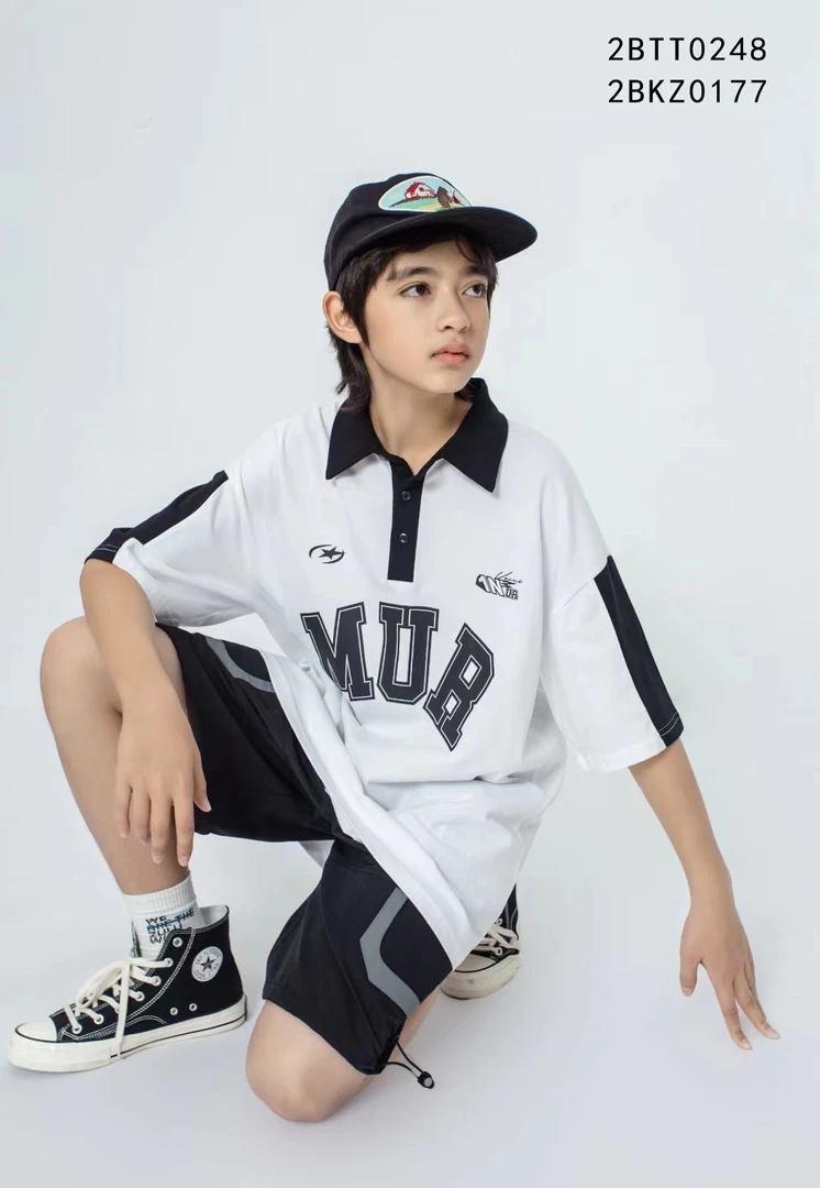 0248～高品质青少年潮牌男童POLO短袖