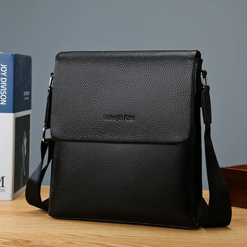 包新款男士单肩斜跨潮流男包百搭商务男士包软皮时尚潮简约牛皮