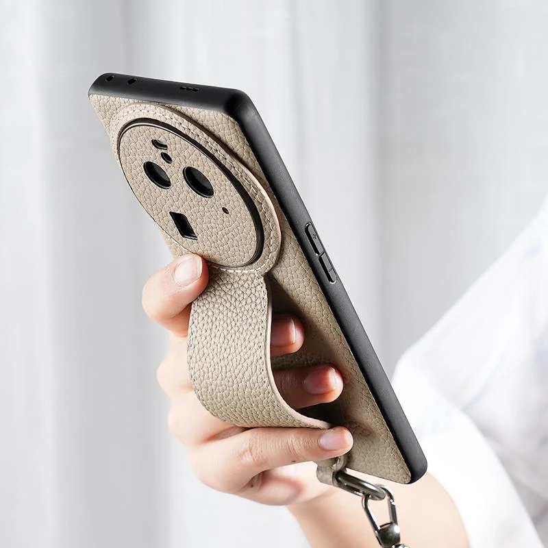 oppofindx6pro手机壳新款女手腕真皮高端带挂绳新款OPPO X6保护壳