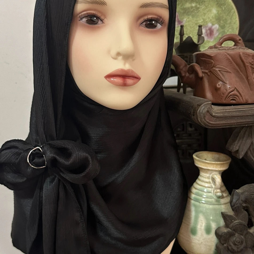 极简干练版方便长巾多种戴法时尚洋气潮流头巾