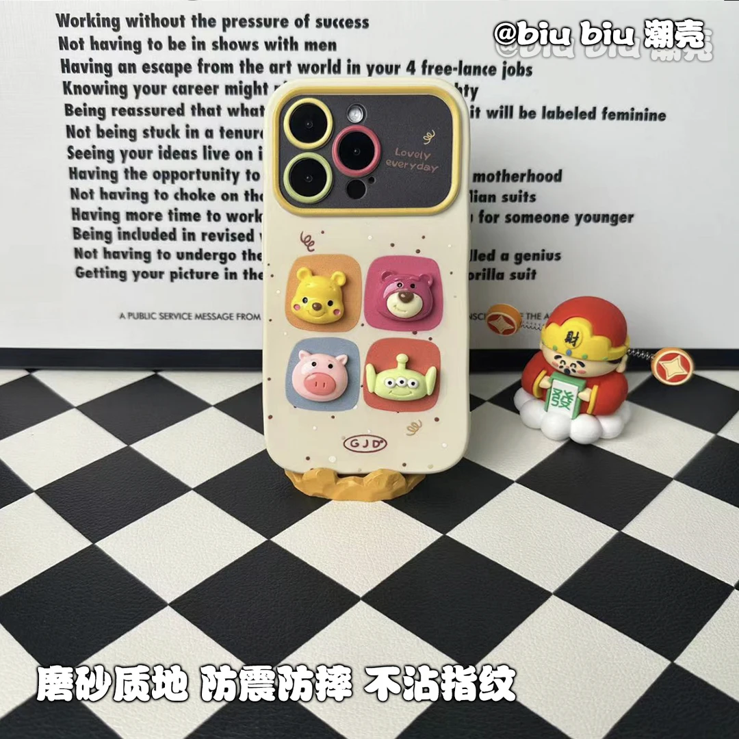 卡通公仔-DIY大视窗创意立体个性苹果华为oppovivo手机壳