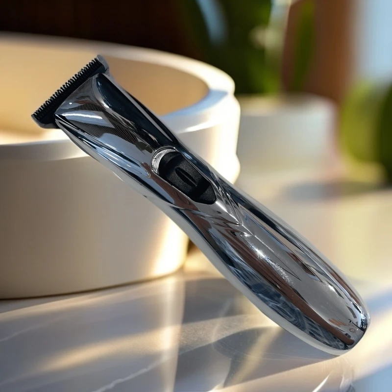 HJP  银色零齿距渐变雕刻推剪理发店专用