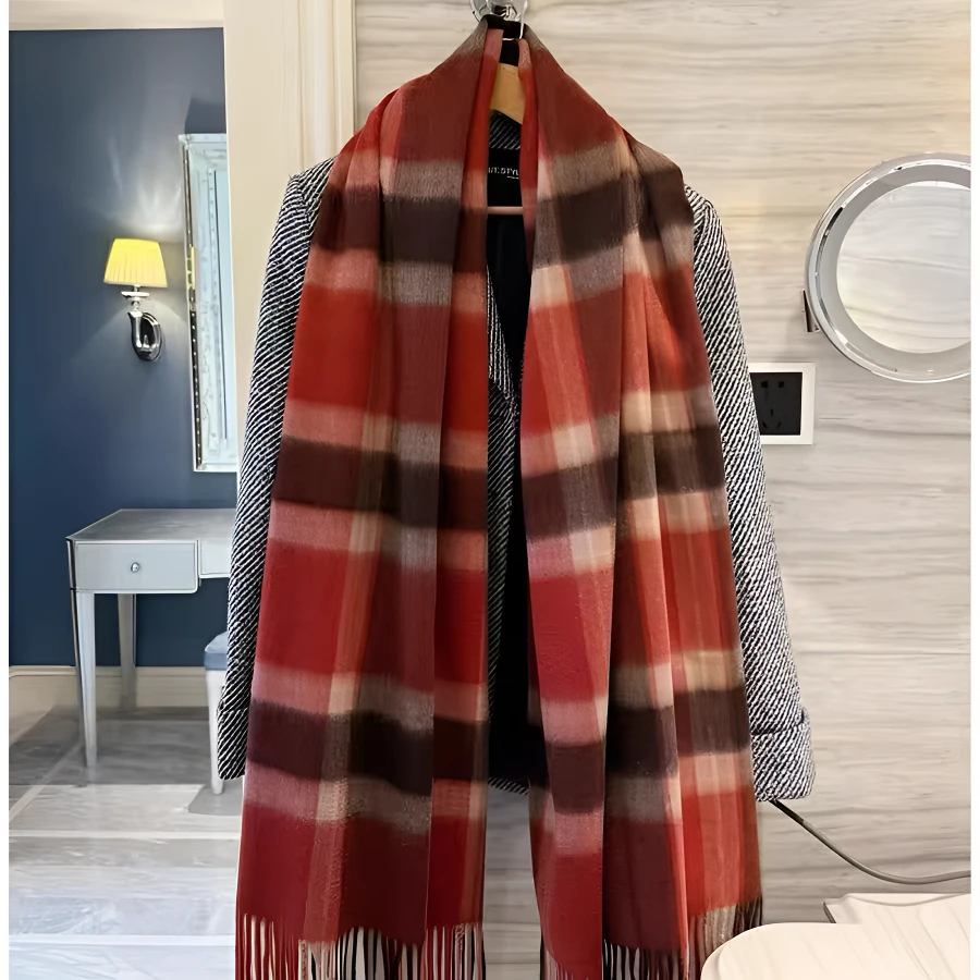 时尚长款羊毛披肩女 英伦风设计感 冬季保暖高级感穿搭必备