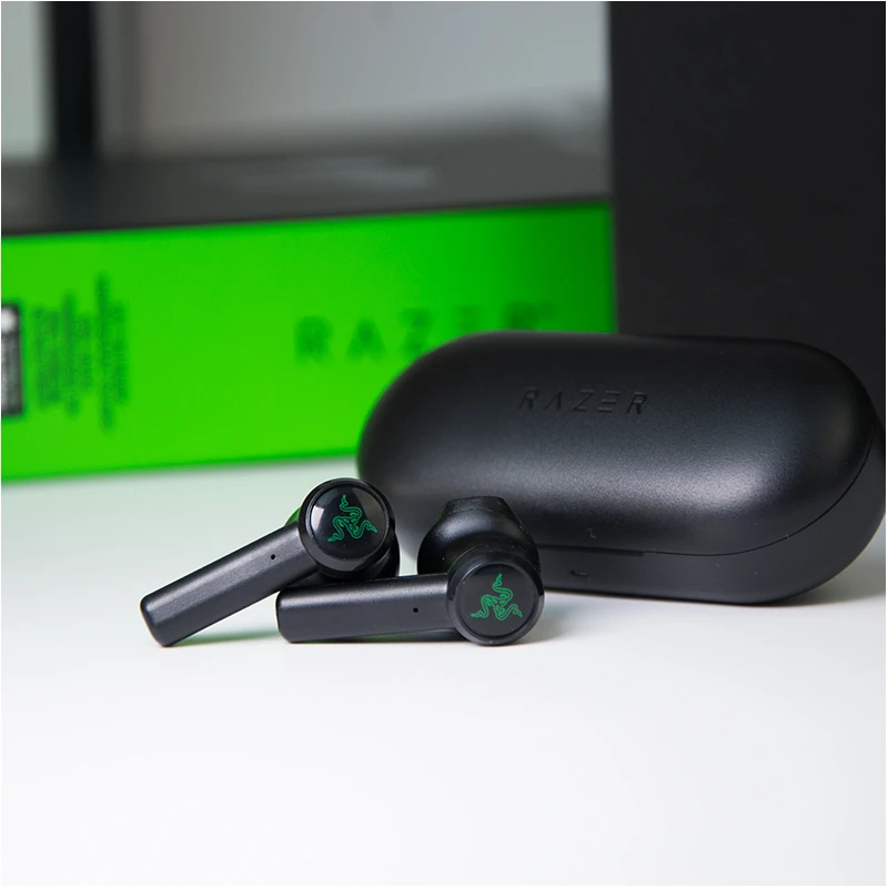 95新 Razer/雷蛇 战锤狂鲨一代半入耳电竞游戏运动蓝牙耳机(刮码)
